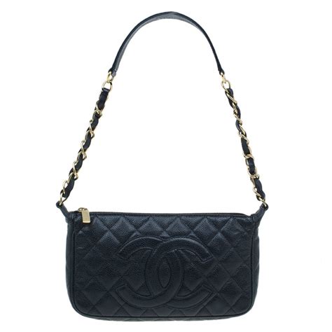 small black chanel cc shoulder bag|chanel shoulder bag price.